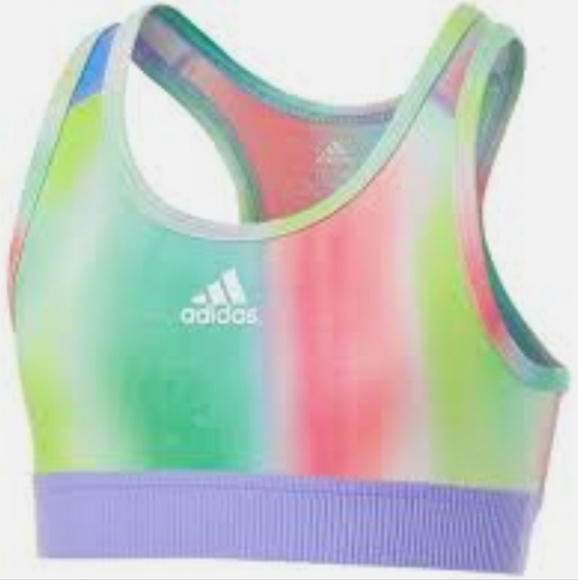 Adidas Summer Print Sports Bra Size Medium 8/10 - Picture 1 of 4